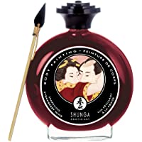 Shunga Pintura Corporal- Aroma de Fresas con Champagne- Color Granate - 100 ml
